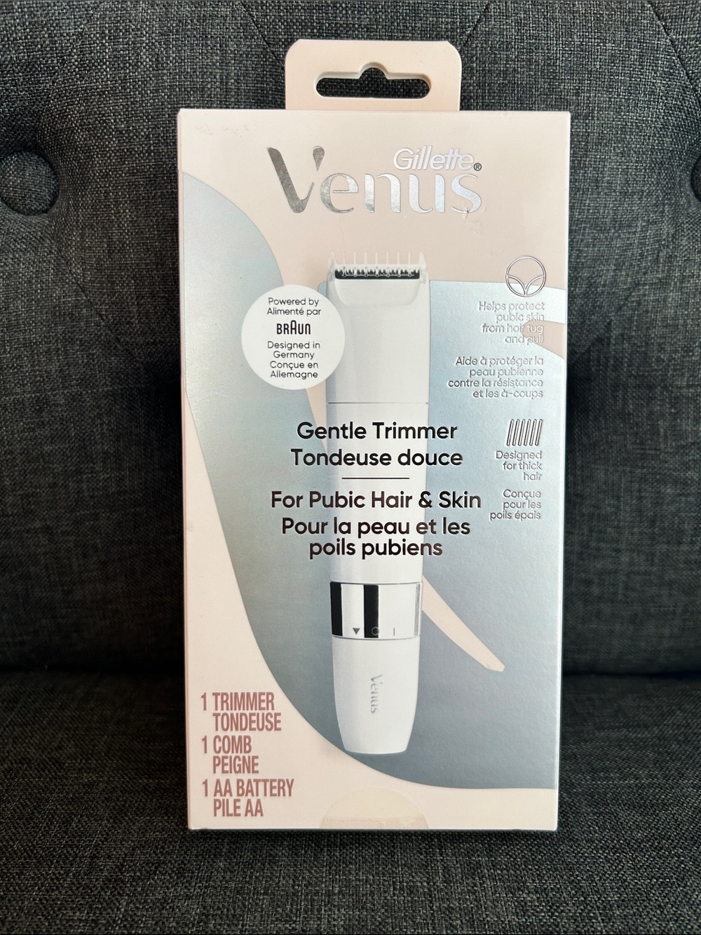 NEW 🆕 Gillette Venus Gentle Trimmer for Pubic Hair - White waterproof